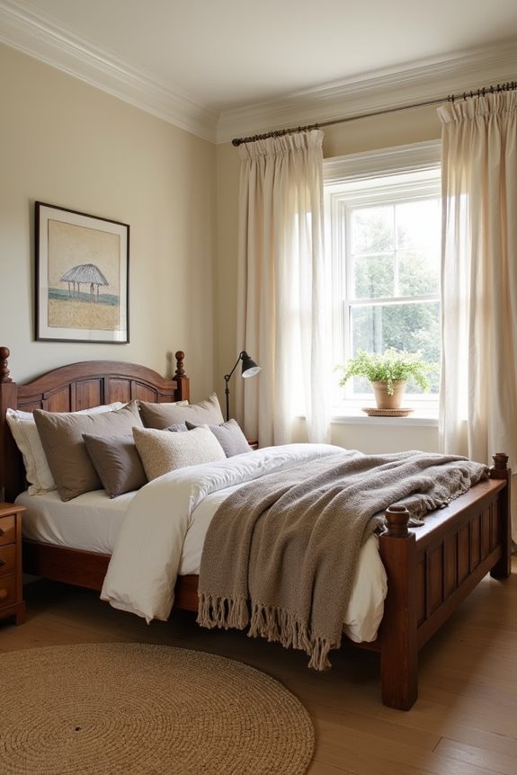 soft white walls warm beige trim