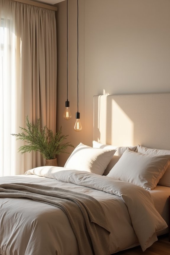 Beige Bedroom Ideas for a Serene Sanctuary 3 statement headboard creates focal drama