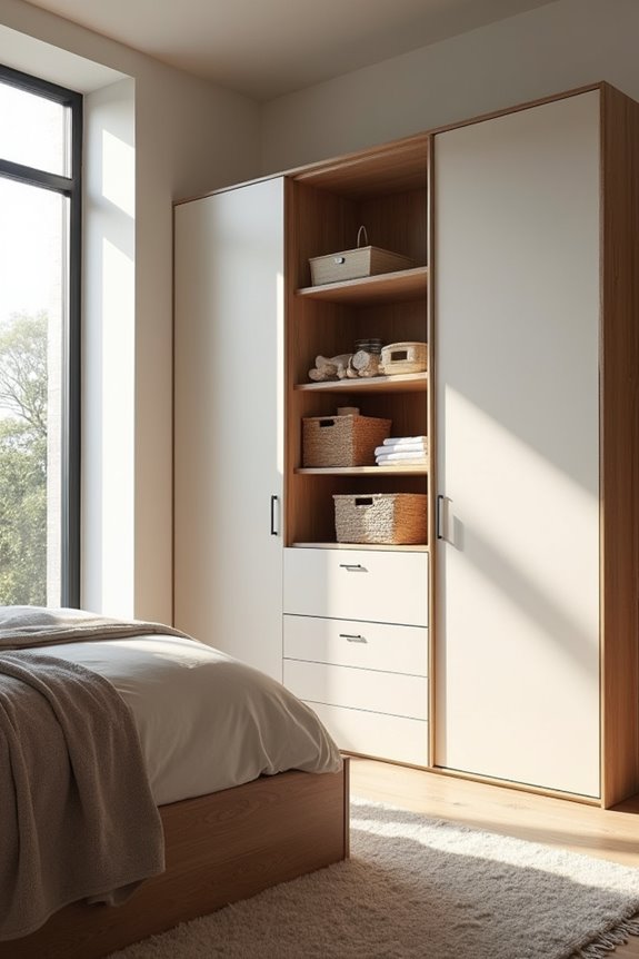 storage sideboard for organized bedroom