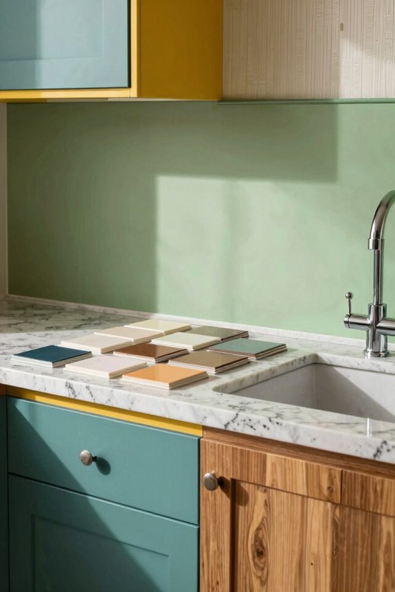 Mid-Century Kitchen Color Palette Ideas 6 test mid century palette before renovation