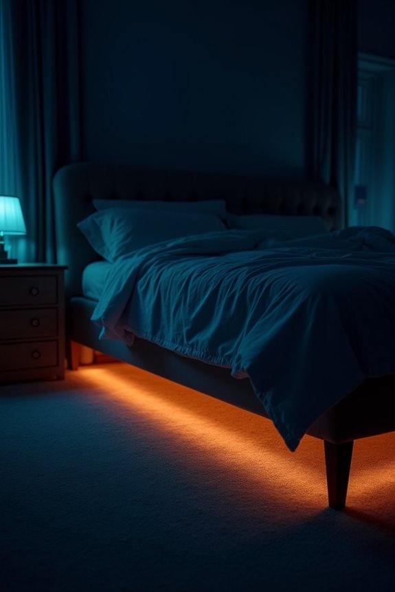 under bed lighting for ambiance safety