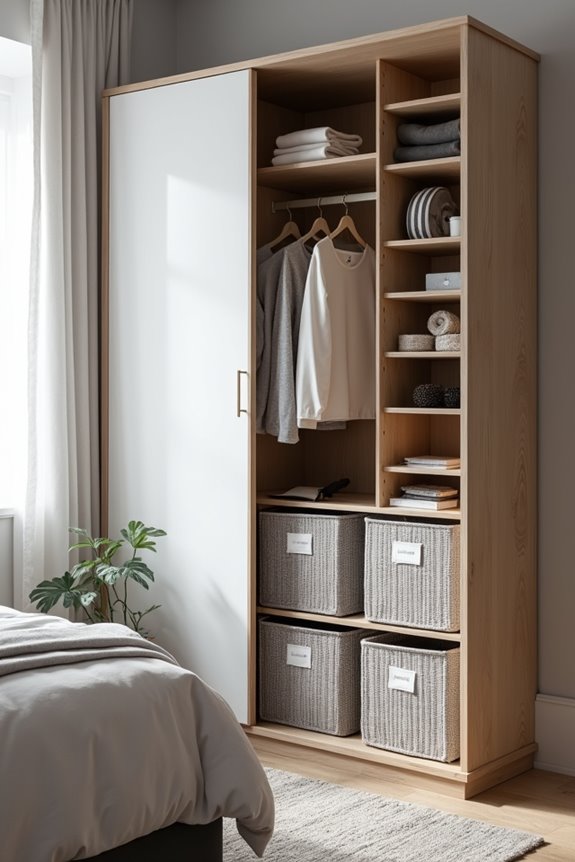 under bed storage with bins