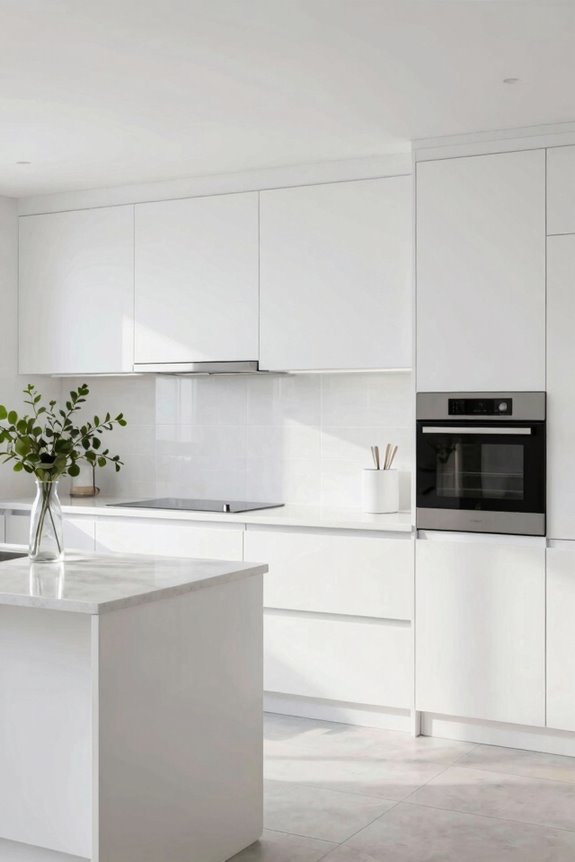 10 White Kitchen Ideas for a Modern Clean Home 4 unified white kitchen through restraint