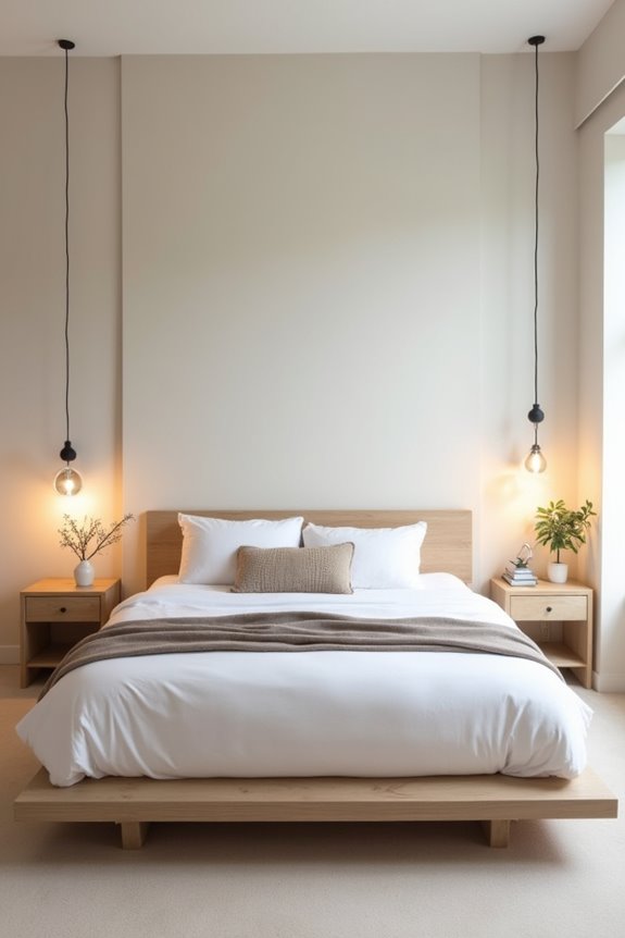 upholstered headboard as focal point