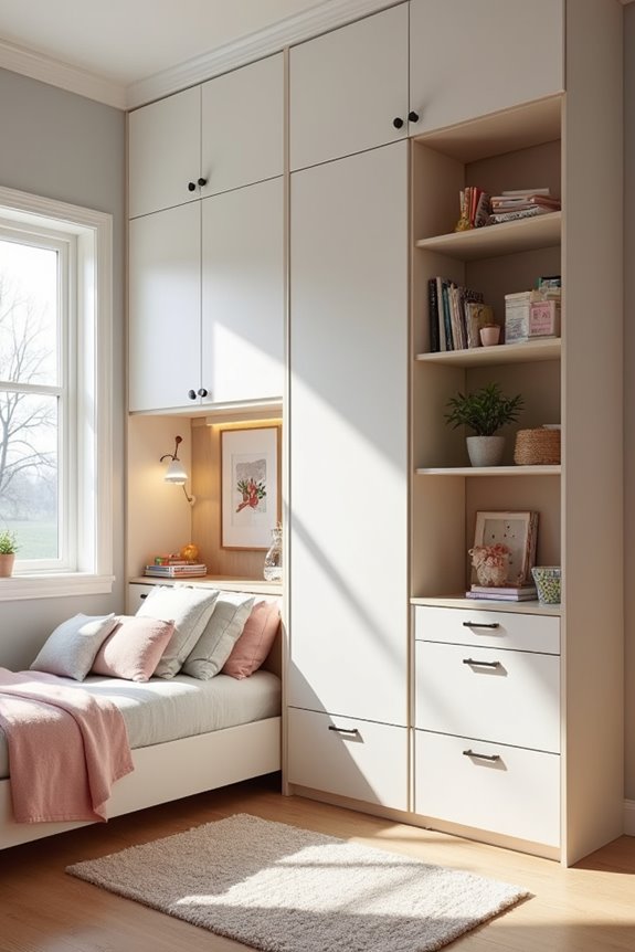 vertical built in storage maximizes inches