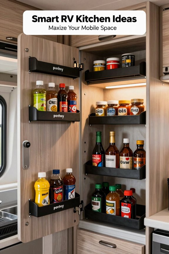 5 Smart RV Kitchen Ideas to Maximize Your Mobile Space 1 vertical storage for compact rv kitchen