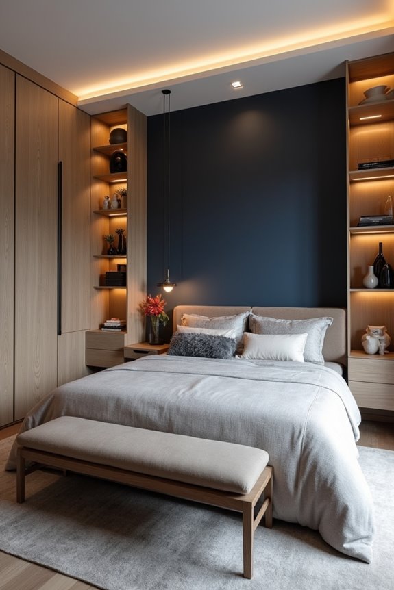 vertical storage maximizes wall space