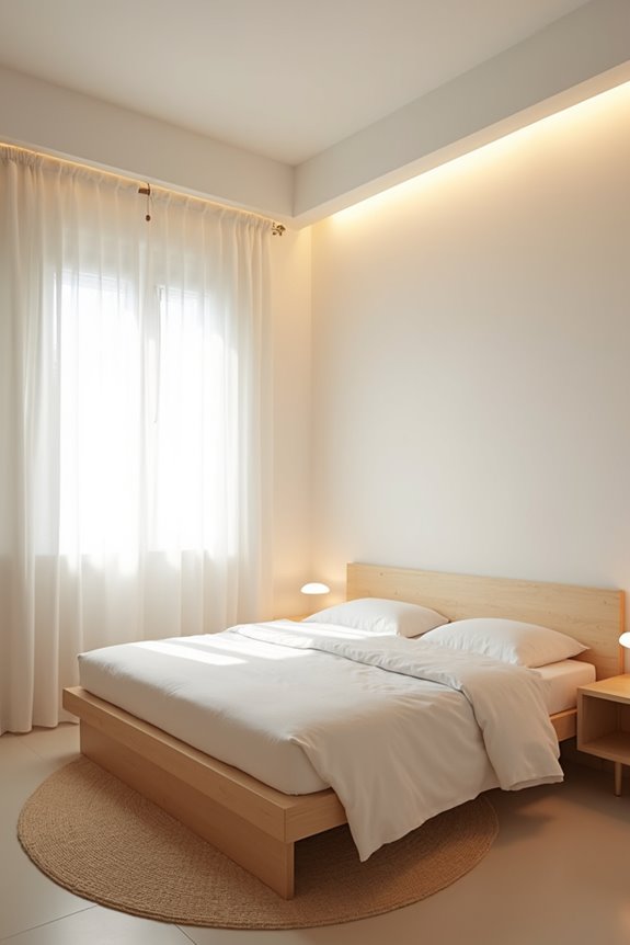warm white enhances small bedrooms beautifully