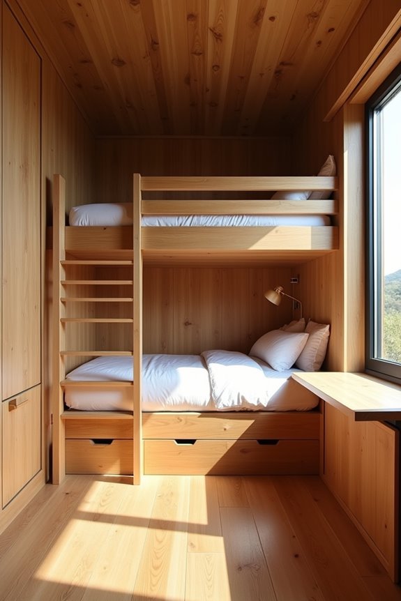 warm wood defines compact sanctuaries