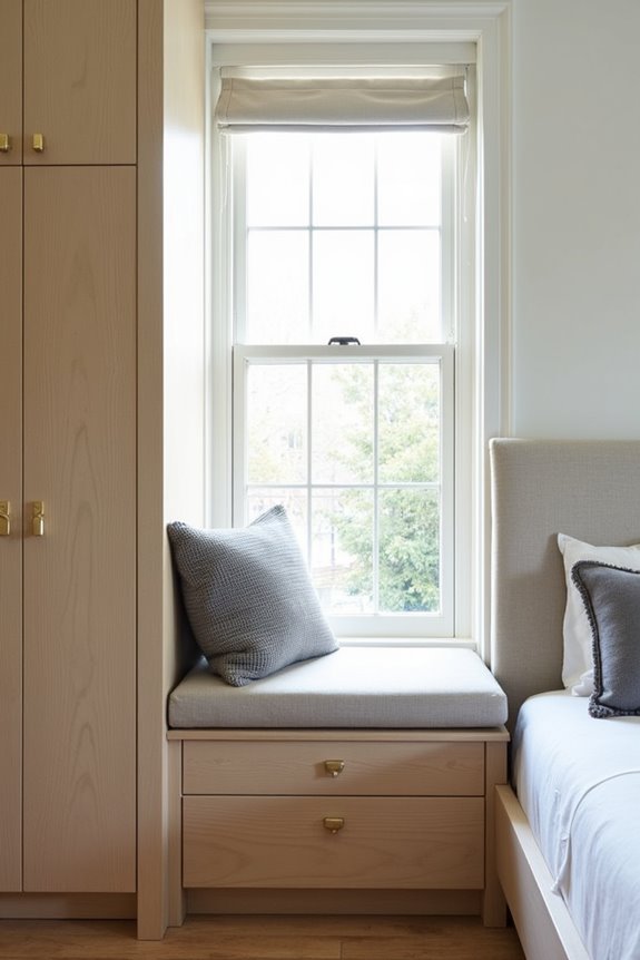 7 Single Bedroom Ideas to Maximize Your Space 5 window seat with hidden storage